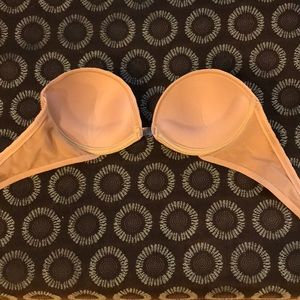 Victoria’s Secret nude strapless bra. 34C